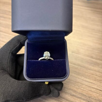 3.02 CT Oval Lab Diamond Engagement Ring – Size 7 (IGI Certified)