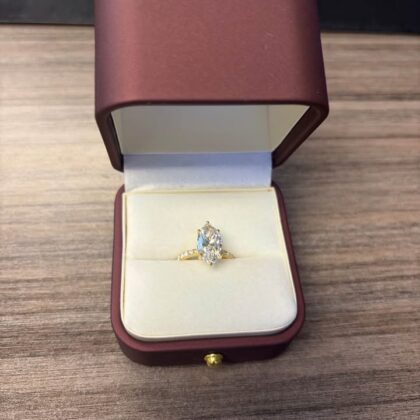 Make an Unforgettable Statement | 3.01 CT Marquise Solitaire in 14K Gold