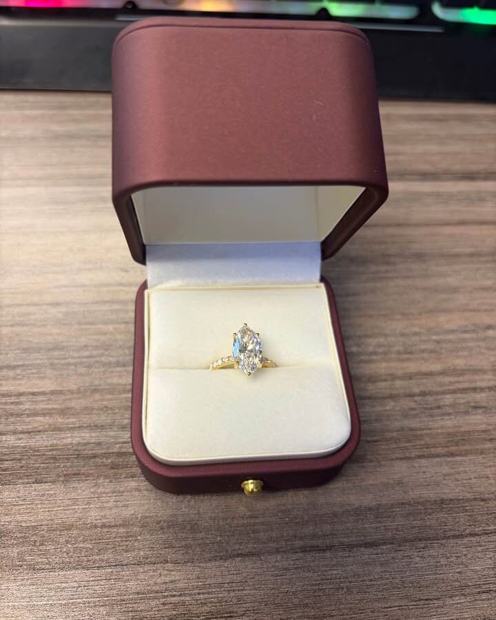 Make an Unforgettable Statement | 3.01 CT Marquise Solitaire in 14K Gold